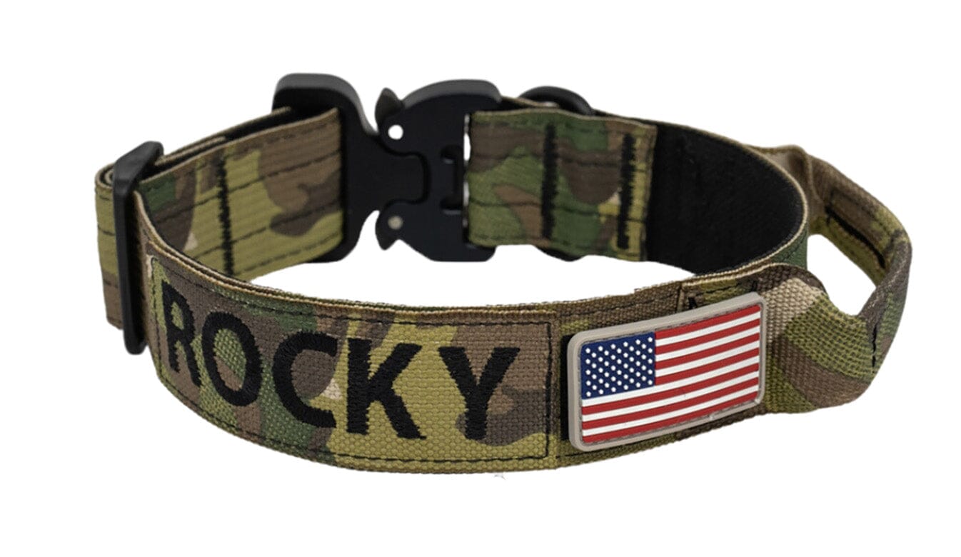 Personalized Tactical 1.5 Dog Collar with Handle