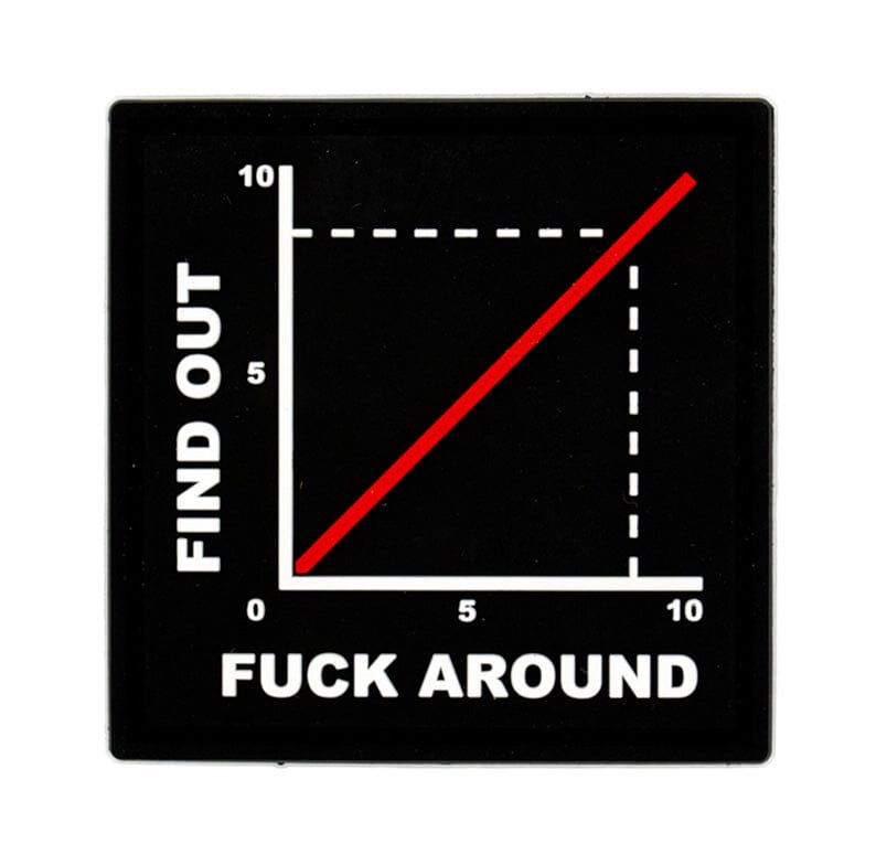 F*ck Around Find Out Chart Patch (2.5&quot; x 2.5&quot;)